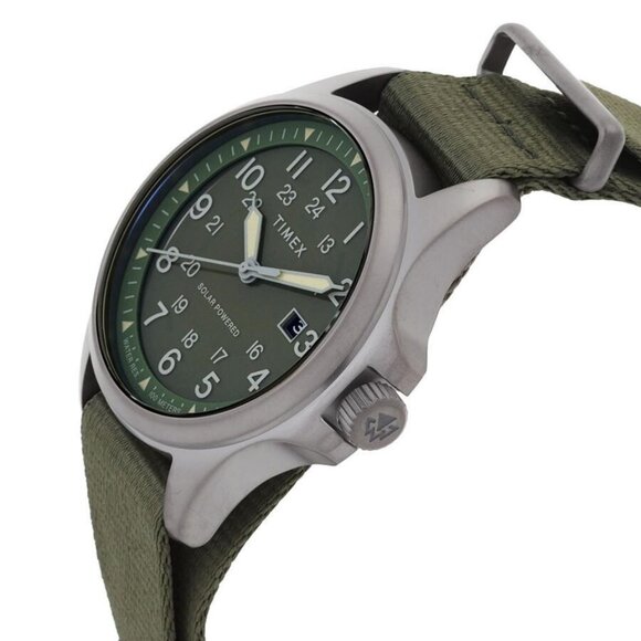 NWT Authentic Timex Expedition North Field Post Solar Green Dial Men's Watch TW2 - Picture 2 of 3